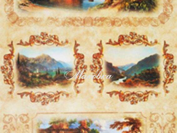 Декупажная карта Фрески с орнаментами, 40х30см, Art