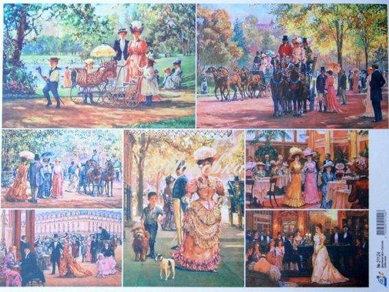 Декупажная карта Прогулка, 40х30см, Art Декупажная карта Прогулка, 40х30см, Art