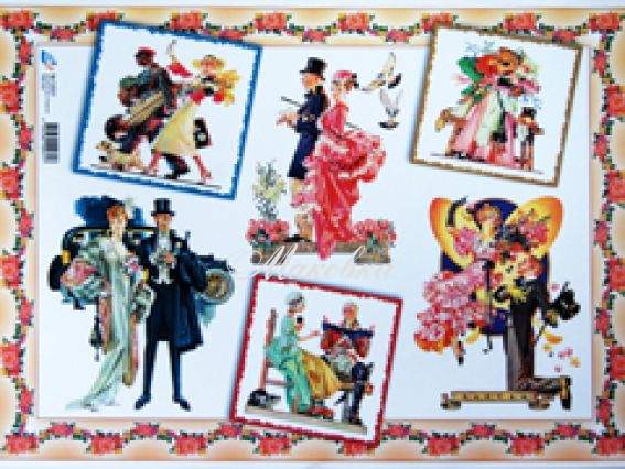 Декупажная карта Романтика, 40х30см, Art