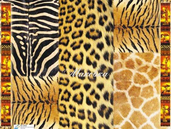 Декупажная карта Шкуры животных, 40х30см, Art