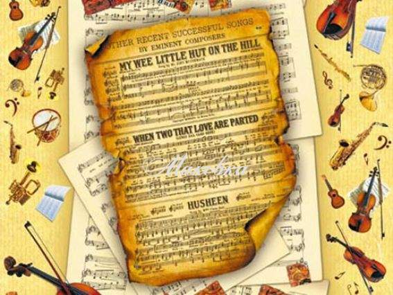 Декупажная карта Симфония, 40х30см, Art