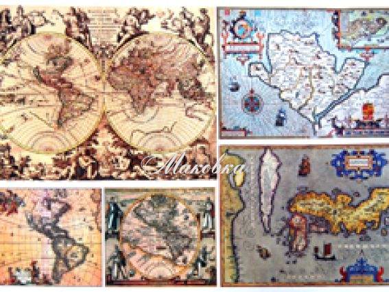 Декупажная карта Старинные карты, 40х30см, Art Декупажная карта Старинные карты, 40х30см, Art