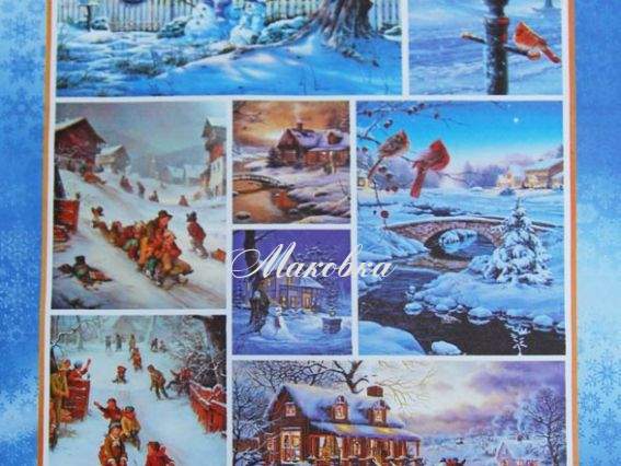 Декупажная карта Зима, 40х30см, Art