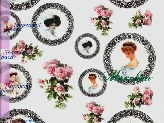 Рисовая бумага для декупажа 21х29,7 см, КиТ, №46 Рисовая бумага для декупажа 21х29,7 см, КиТ, №46