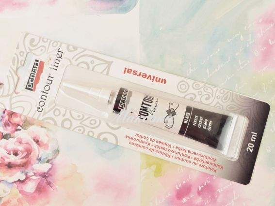 Контур універсальний, Чорний, Pentart 02463 20мл, 