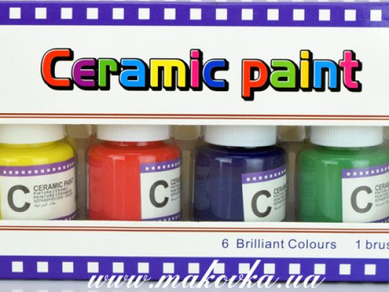 Краски для керамики Ceramic paint BAROQUE, набор 6 шт по 25 мл Краски для керамики Ceramic paint BAROQUE, набор 6 шт по 25 мл