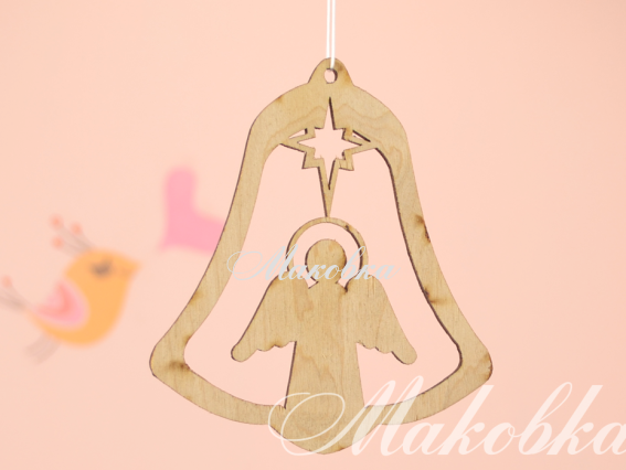Заготовка для декора Колокольчик, Ангел, Звезда Заготовка для декора Колокольчик, Ангел, Звезда