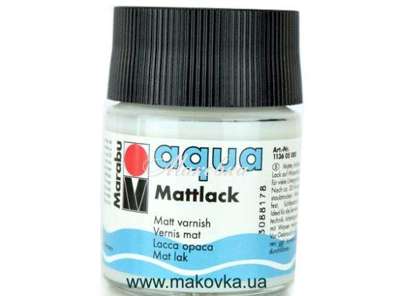 Лак фінішний матовий, на водній основі, 50 мл, Marabu 113605000