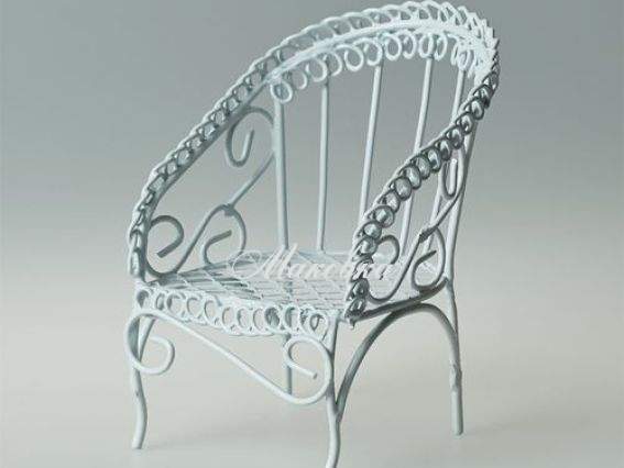 Металлическое мини Кресло, SCB27033 Scrap Berrys, белый