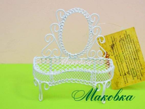 Металлическое мини Трюмо, SCB27034 Scrap Berrys, белое