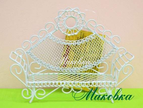 Металлическая мини кровать с треугольной спинкой, SCB27035 Scrap Berrys, белая