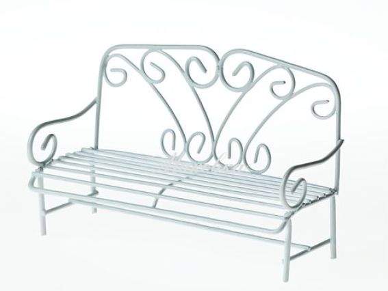 Металлическая мини Садовая лавка, SCB27037 Scrap Berrys, белый