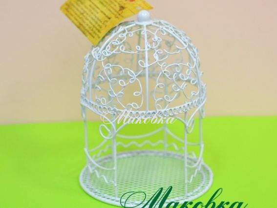 Металлическая мини Беседка  с круглой крышей, SCB27038 Scrap Berrys, белая