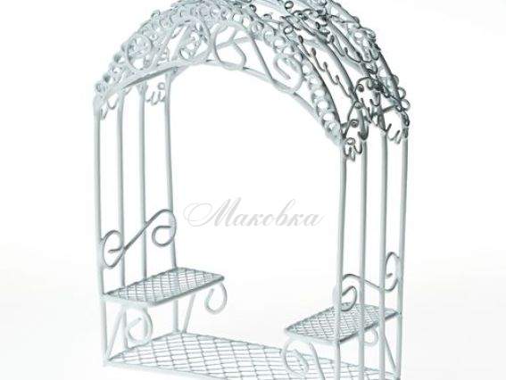 Металлическая мини Беседка садовая, SCB27040 Scrap Berrys, белая Металлическая мини Беседка садовая, SCB27040 Scrap Berrys, белая