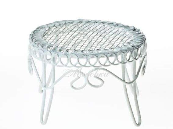 Металлический мини Столик 6,5х4 см, SCB27041 Scrap Berrys, белый