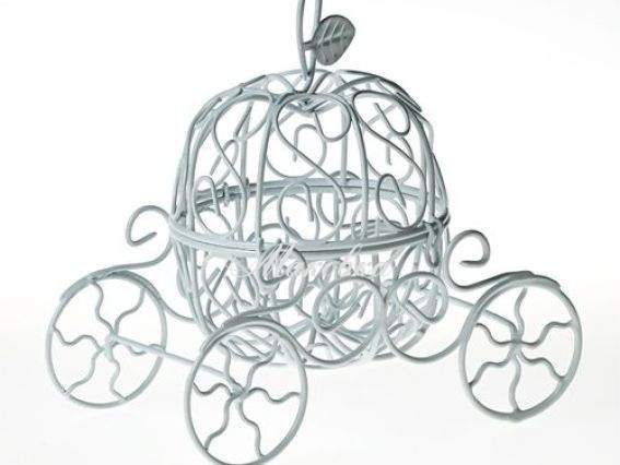 Металлическая мини Карета-яблоко, SCB27054 Scrap Berrys, белая