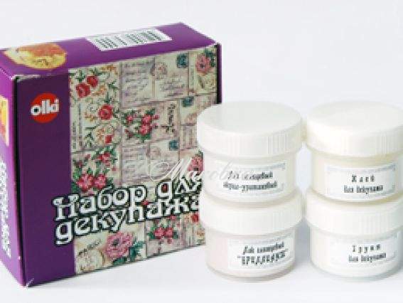 Набор для декупажа Olki №1, 4х30 мл Набор для декупажа Olki №1, 4х30 мл