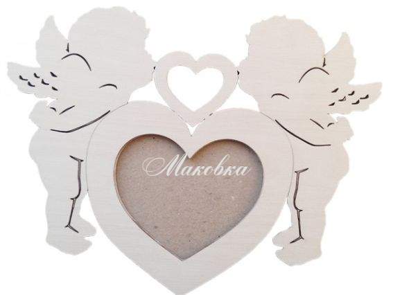 Заготовка для фото-рамки Ангелы и Сердце, Кабу (ВЗСАФ-198) Заготовка для фото-рамки Ангелы и Сердце, Кабу (ВЗСАФ-198)