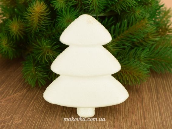 Елка 3Д, высота  11-11,5 см. из пенопласта, 1 шт Елка 3Д, высота  11-11,5 см. из пенопласта, 1 шт