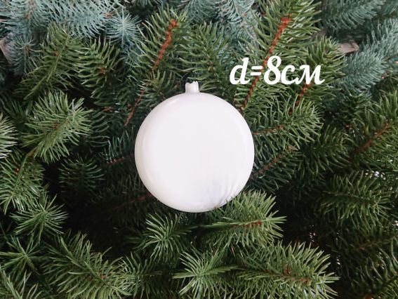 Ялинковий медальйон 8х3 см, пластикова заготовка , 1 шт Ялинковий медальйон 8х3 см, пластикова заготовка , 1 шт