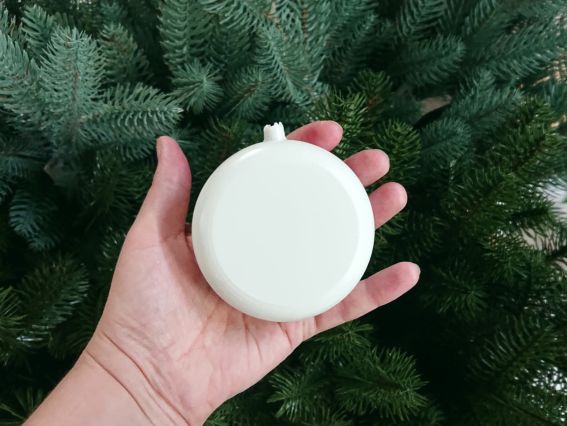 Заготовка Медальйон з пластмаси для ялинкових прикрас, 8 см, 1 шт