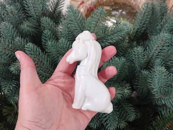 Заготовка Коник з пластмаси для ялинкових прикрас, 10 см, 1 шт