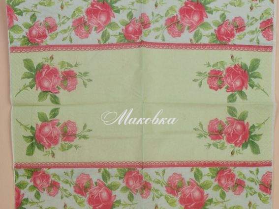 Декупажная салфетка №103 розы, 1 шт Декупажная салфетка №103 розы, 1 шт