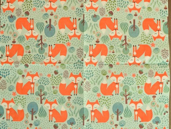 Декупажная салфетка №113 Лисички ,1 шт Декупажная салфетка №113 Лисички ,1 шт