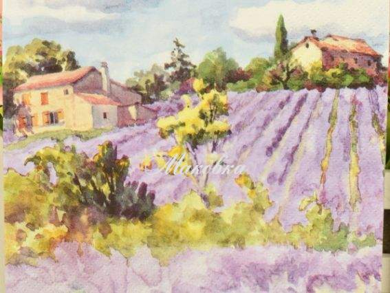 Декупажная салфетка №116 Лавандовое поле , 1 шт Декупажная салфетка №116 Лавандовое поле , 1 шт