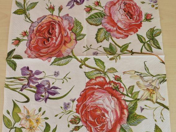 Декупажная салфетка №129 садовые цветы, 1 шт Декупажная салфетка №129 садовые цветы, 1 шт