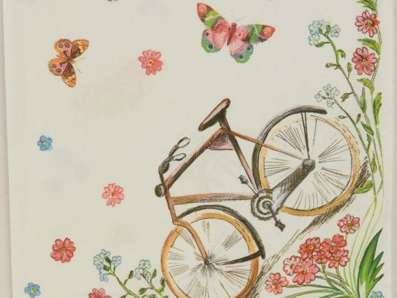 Декупажная салфетка №131 велосипеды, 1 шт Декупажная салфетка №131 велосипеды, 1 шт