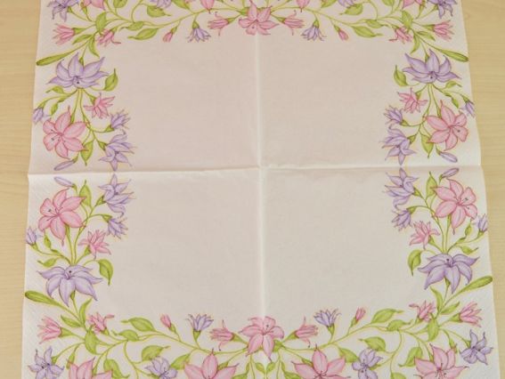 Cалфетка для декупажа №132 нежные цветы, 1 шт