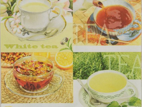 Декупажная салфетка №133 чашки с чаем, 1 шт Декупажная салфетка №133 чашки с чаем, 1 шт