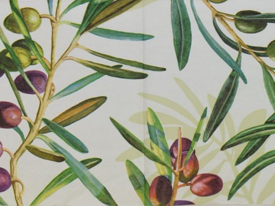 Декупажная салфетка №147 ветки оливы, 1 шт Декупажная салфетка №147 ветки оливы, 1 шт