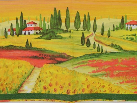 Декупажная салфетка №166 Прованс (пейзаж), 1 шт Декупажная салфетка №166 Прованс (пейзаж), 1 шт