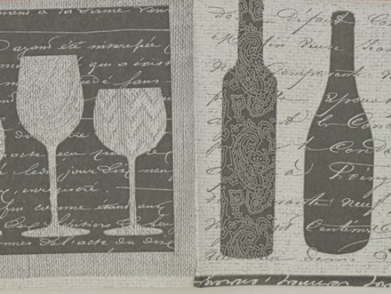 Декупажная салфетка №171 бокалы и бутылки в серых тонах, 1 шт Декупажная салфетка №171 бокалы и бутылки в серых тонах, 1 шт