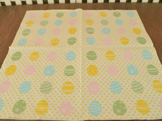 Серветка для декупажу №192 Фонова великодні яйця та жовтий горошок, 1 шт 