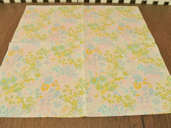 Cалфетка для декупажа №193 Фоновая розовая с цветочками, пастельные тона, 1 шт 