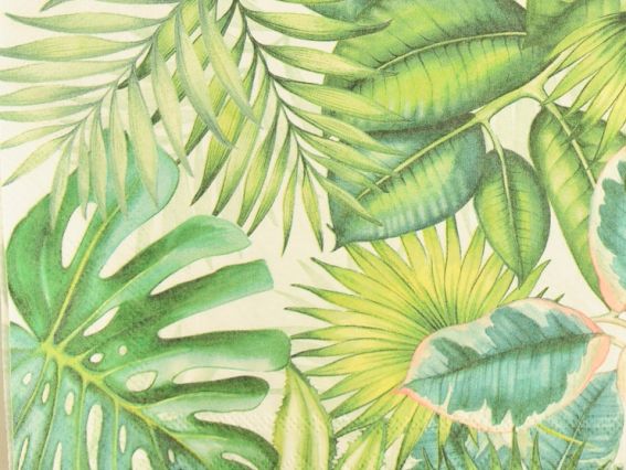 Декупажная салфетка №204 Тропические листья, фоновая, 1 шт  Декупажная салфетка №204 Тропические листья, фоновая, 1 шт 