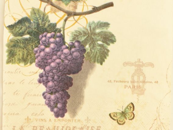 Декупажная салфетка №207 сине-фиолетовый виноград, 1 шт  Декупажная салфетка №207 сине-фиолетовый виноград, 1 шт 