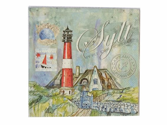 Декупажна серветка №217 Маяк, 1 шт. Декупажна серветка №217 Маяк, 1 шт.