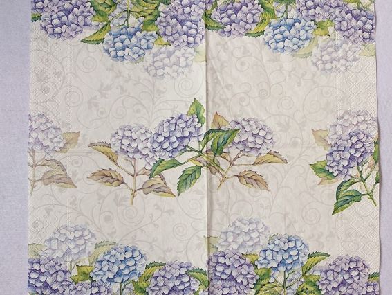 Серветка для декупажу №223 Квіти гортензії, 1 шт