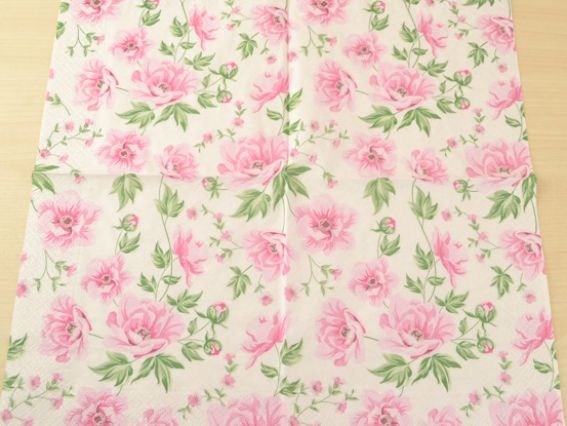 Декупажная салфетка №32 розовые цветы