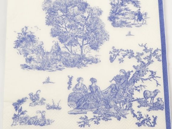 Декупажная салфетка №36 синяя гравюра Декупажная салфетка №36 синяя гравюра