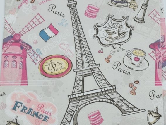 Декупажная салфетка №59 Французские символы Декупажная салфетка №59 Французские символы