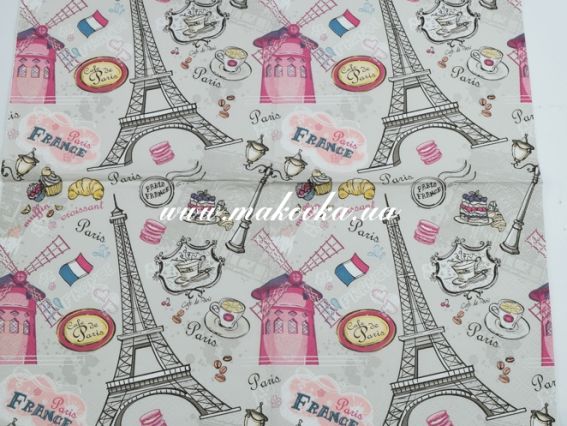Салфетка для декупажа №59 Французские символы