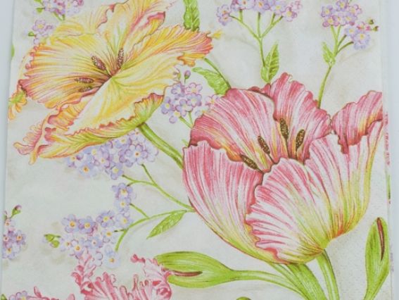 Декупажная салфетка №62 Розовые тюльпаны Декупажная салфетка №62 Розовые тюльпаны