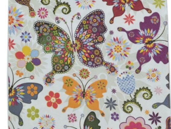 Декупажная салфетка №70 Яркие бабочки Декупажная салфетка №70 Яркие бабочки