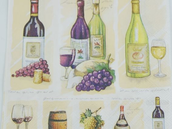 Декупажная салфетка №71 Вино Декупажная салфетка №71 Вино