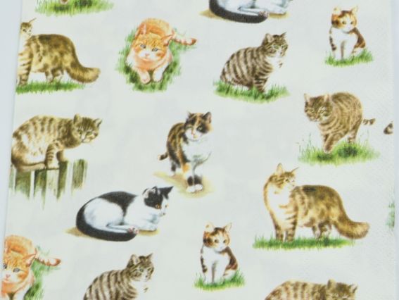 Декупажная салфетка №74 Кошки Декупажная салфетка №74 Кошки